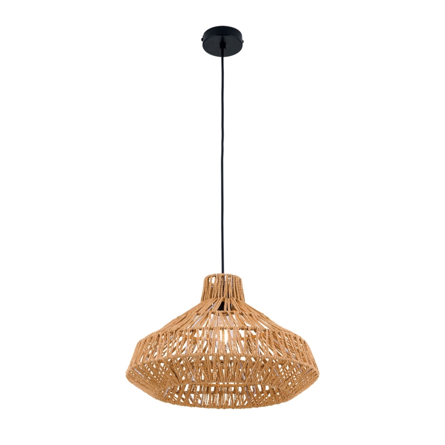 Lustr na lanku BASKET 1xE27/40W/230V pr. 40 cm konopí