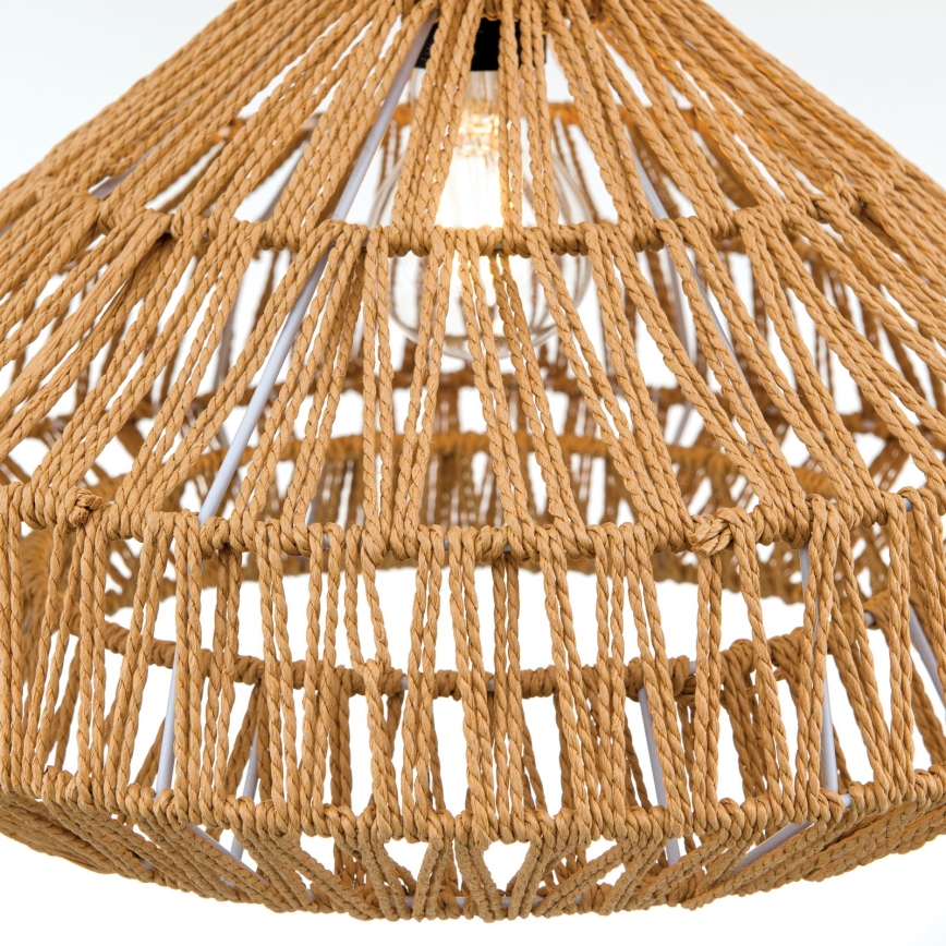 Lustr na lanku BASKET 1xE27/40W/230V pr. 40 cm konopí