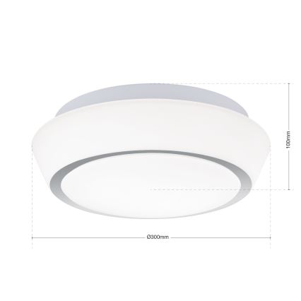 Koupelnové stropní svítidlo TENA 2xE27/60W/230V pr. 30 cm IP44 bílá