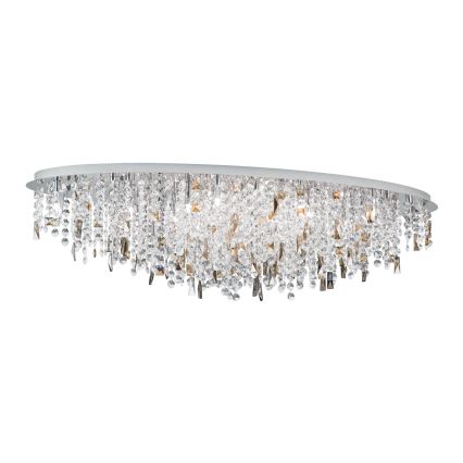 Křišťálové stropní svítidlo CRYSTALRIVER 21xG9/40W/230V lesklý chrom