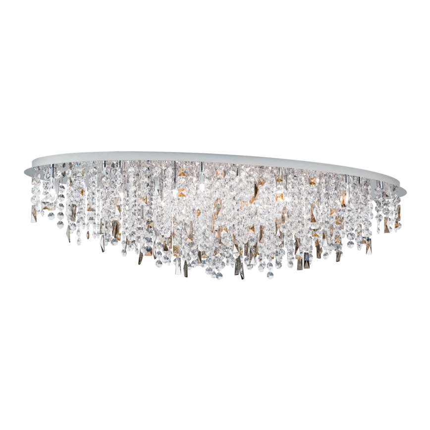 Křišťálové stropní svítidlo CRYSTALRIVER 21xG9/40W/230V lesklý chrom