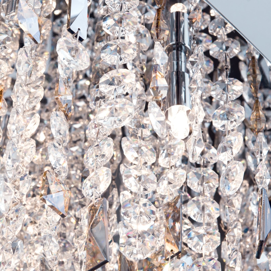 Křišťálový lustr na lanku CRYSTALRIVER 21xG9/40W/230V lesklý chrom