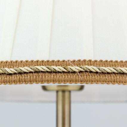 Stolní lampa TONIA 1xE27/60W/230V pr. 25 cm bílá/bronz