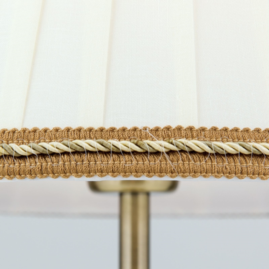 Stolní lampa TONIA 1xE27/60W/230V pr. 25 cm bílá/bronz