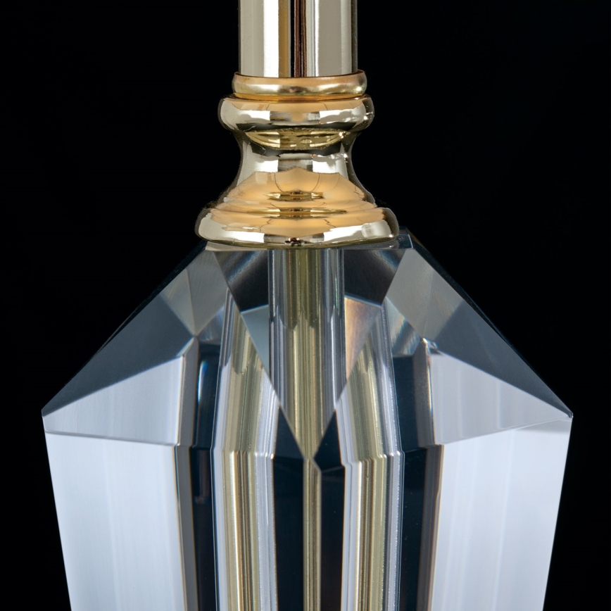 Křišťálová stolní lampa VERONIQUE 1xE27/60W/230V krémová/zlatá