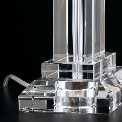 Křišťálová stolní lampa VERONIQUE 1xE27/60W/230V bílá/chrom