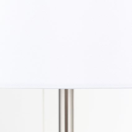 Stolní lampa s USB portem LUDWIG 1xE27/40W/230V 50 cm bílá/matný chrom