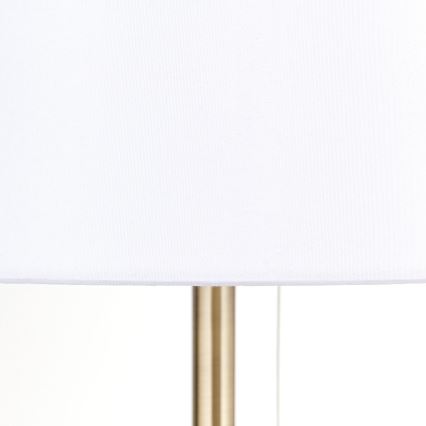 Stolní lampa s USB portem LUDWIG 1xE27/40W/230V 50 cm bílá/zlatá