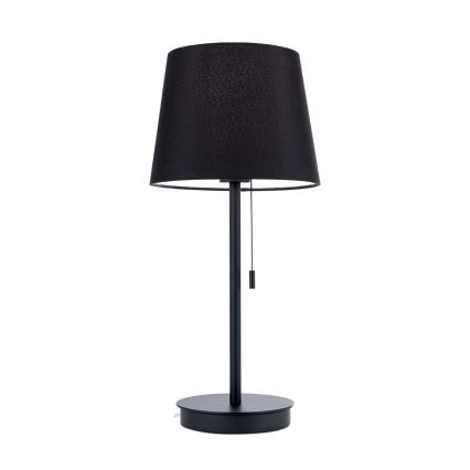 Stolní lampa s USB portem LUDWIG 1xE27/40W/230V 50 cm černá