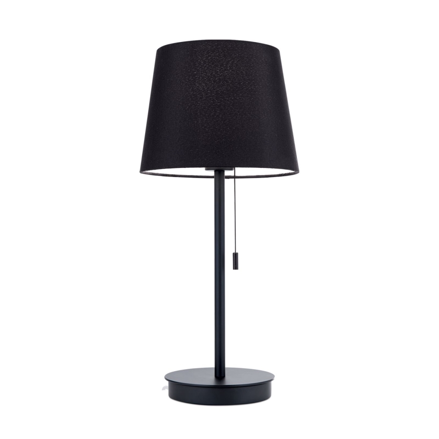 Stolní lampa s USB portem LUDWIG 1xE27/40W/230V 50 cm černá