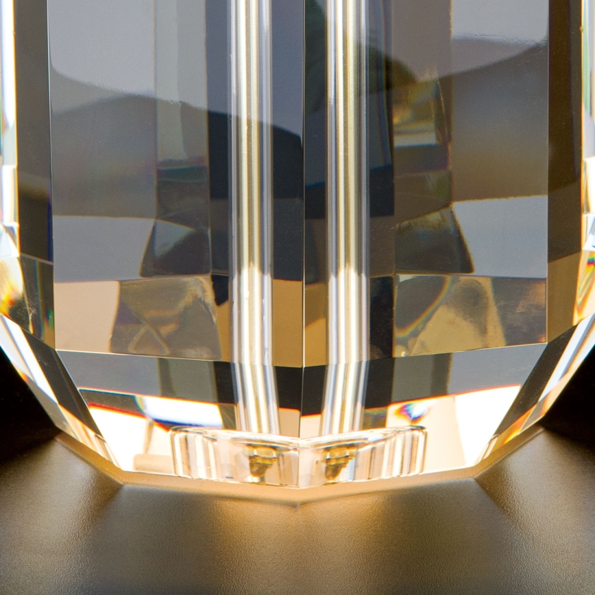Křišťálová stolní lampa ALEXIS 1xE27/60W/230V krémová/zlatá/čirá