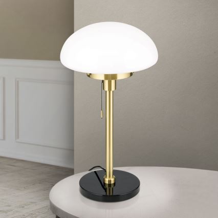 Stolní lampa SPARTA 1xE27/40W/230V zlatá/černá