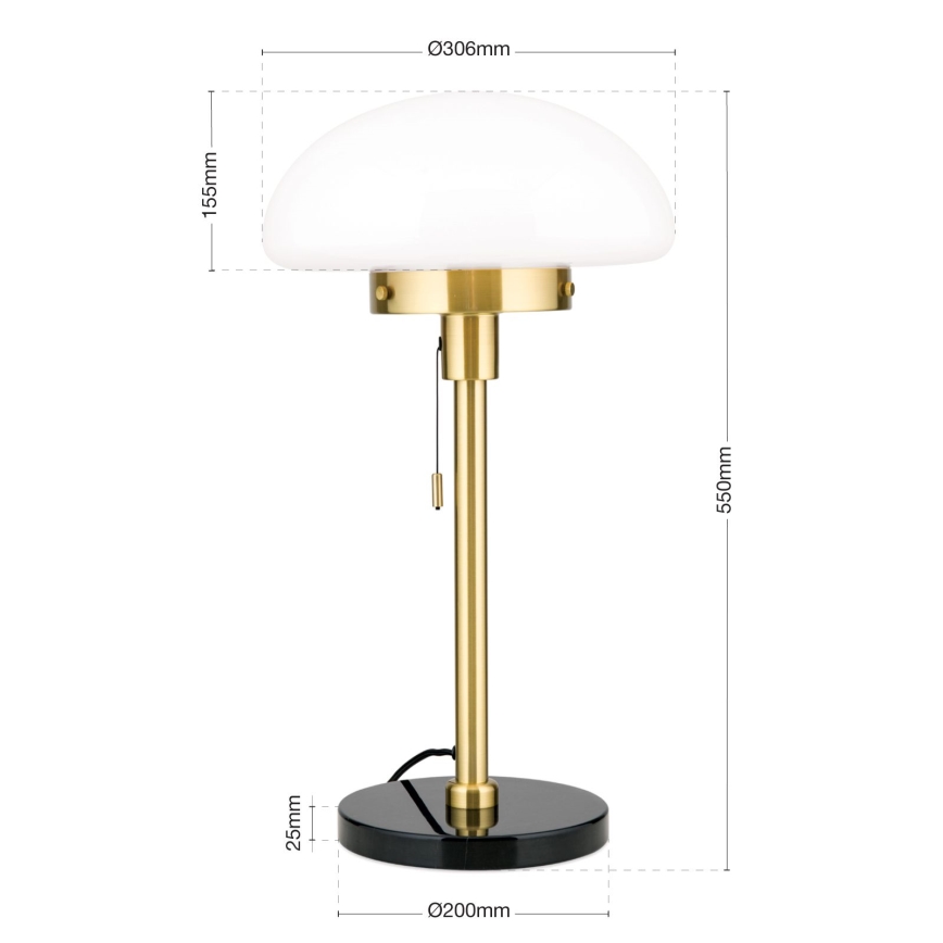 Stolní lampa SPARTA 1xE27/40W/230V zlatá/černá