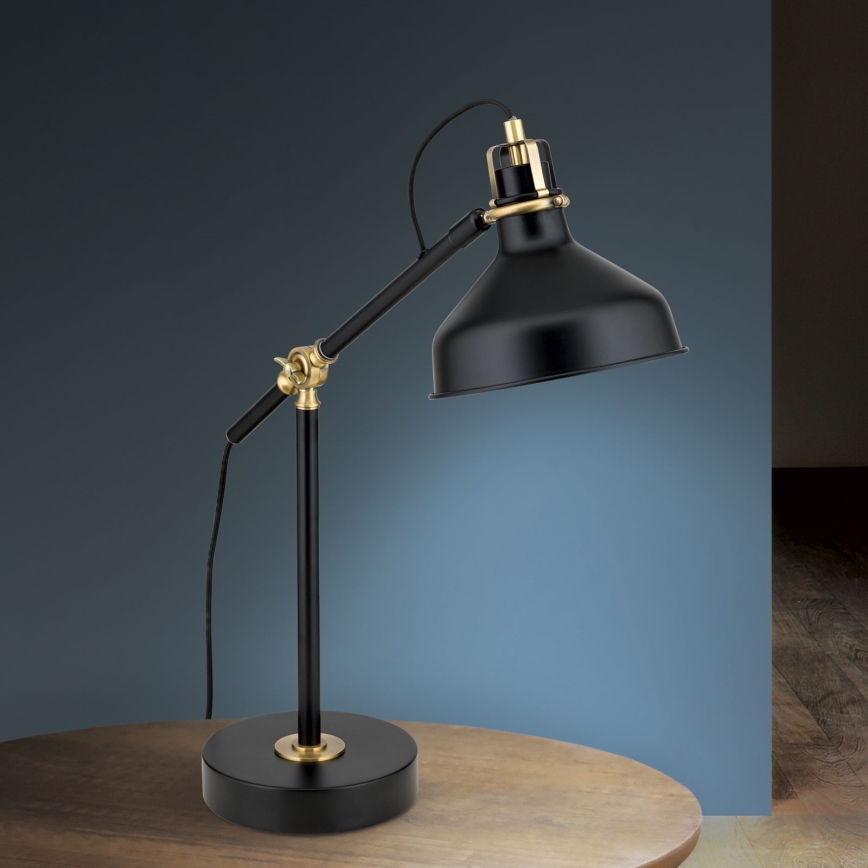 Stolní lampa SCHILLER 1xE27/40W/230V černá/bronz