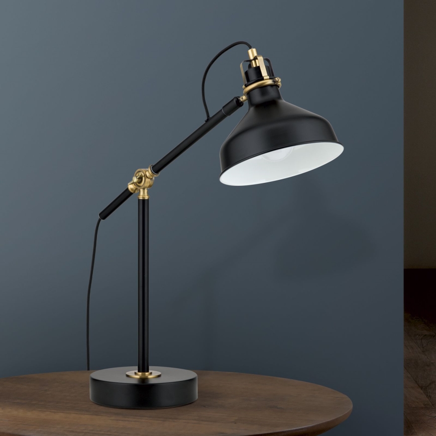 Stolní lampa SCHILLER 1xE27/40W/230V černá/bronz