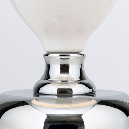 Stolní lampa OVUM 1xE27/40W/230V 48 cm keramika bílá/lesklý chrom