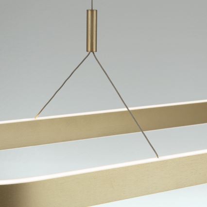 LED Lustr na lanku CARRARA LED/80W/230V 2700/3000/4000K zlatá