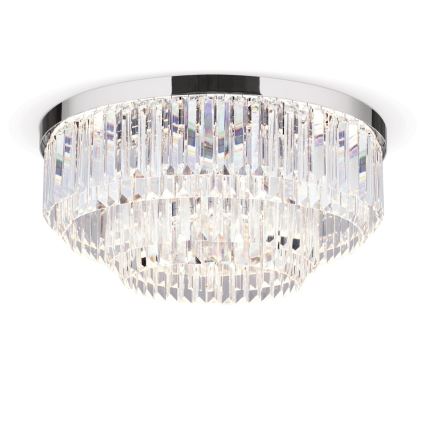 LED Stmívatelné křišťálové stropní svítidlo PRISM LED/80W/230V pr. 55 cm lesklý chrom