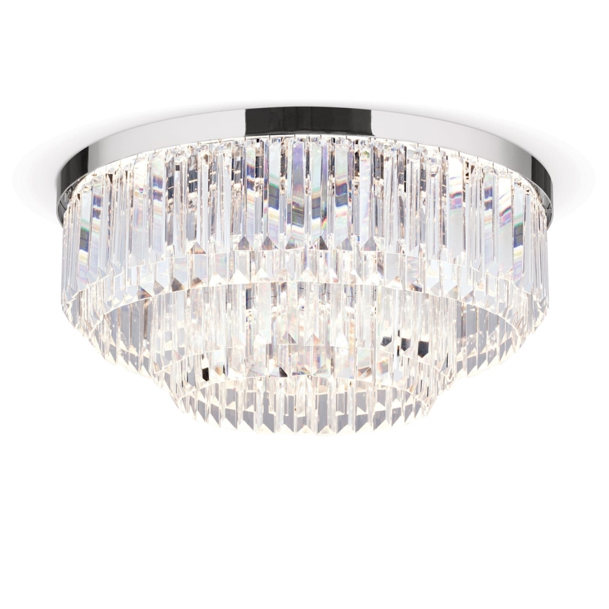LED Stmívatelné křišťálové stropní svítidlo PRISM LED/80W/230V pr. 55 cm lesklý chrom