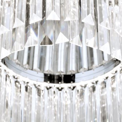 LED Stmívatelné křišťálové stropní svítidlo PRISM LED/80W/230V pr. 55 cm lesklý chrom