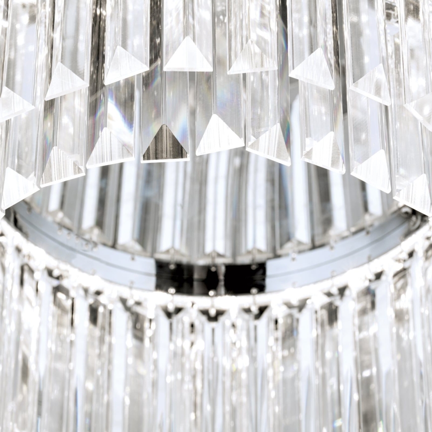 LED Stmívatelné křišťálové stropní svítidlo PRISM LED/80W/230V pr. 55 cm lesklý chrom