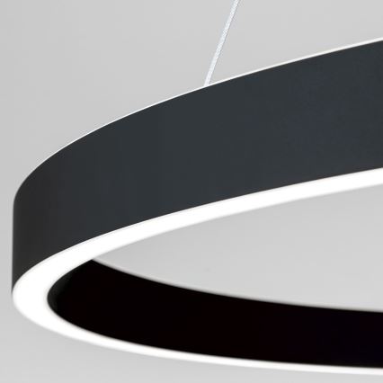LED Stmívatelný lustr na lanku KOLK LED/80W/230V 2700/3000/4000K pr. 80 cm černá