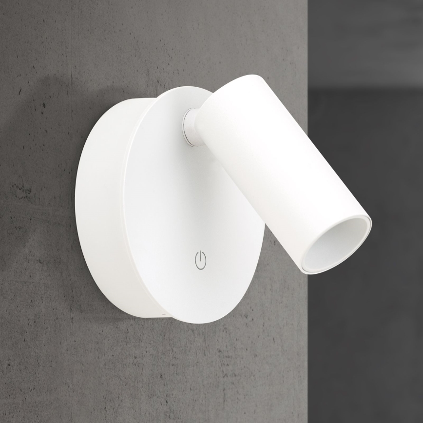 LED Stmívatelné nabíjecí dotykové nástěnné bodové svítidlo LUXY LED/1W/5V 2200 mAh 2700/3000/4000K bílá