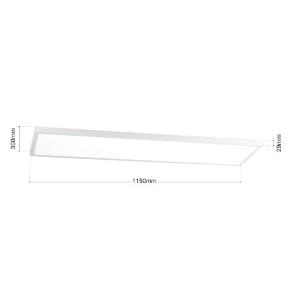 LED Stmívatelný přisazený panel DISC LED/40W/230V 2700/3000/4000K 115x30 cm bílá