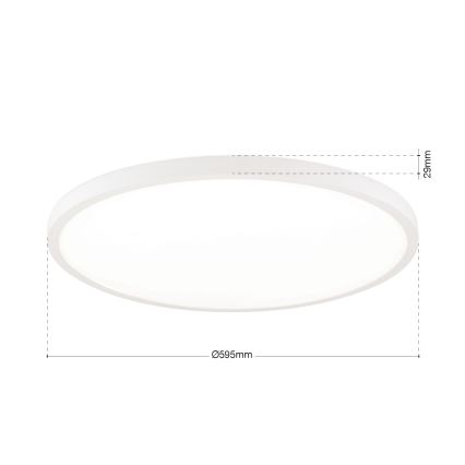 LED Stmívatelné stropní svítidlo DISC LED/46W/230V 2700/3000/4000K pr. 60 cm bílá