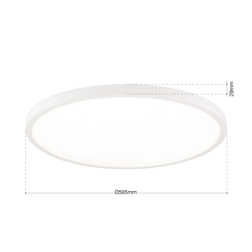 LED Stmívatelné stropní svítidlo DISC LED/46W/230V 2700/3000/4000K pr. 60 cm bílá