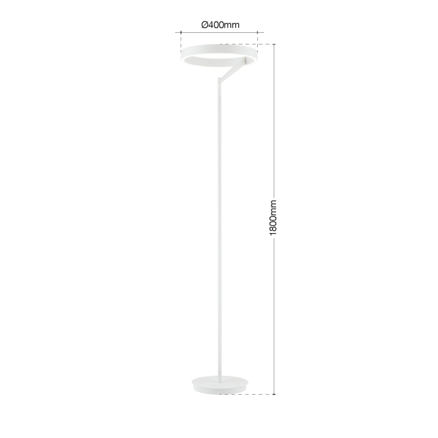 LED Stmívatelná stojací lampa KOLK LED/40W/230V 2700/4000K bílá