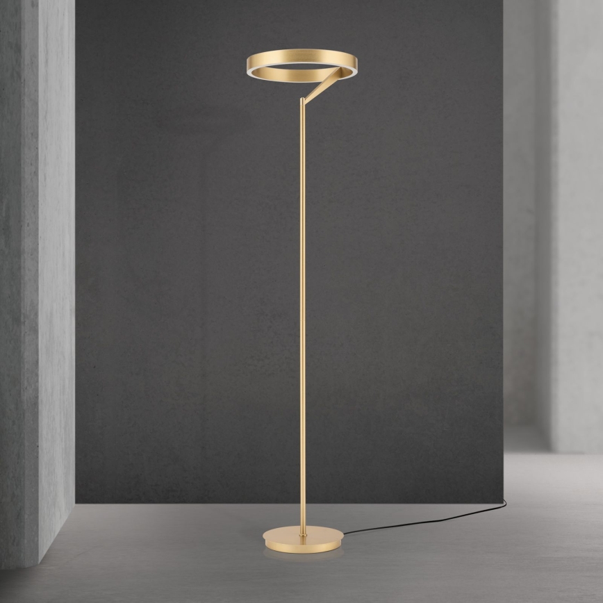 LED Stmívatelná stojací lampa KOLK LED/40W/230V 2700/4000K zlatá