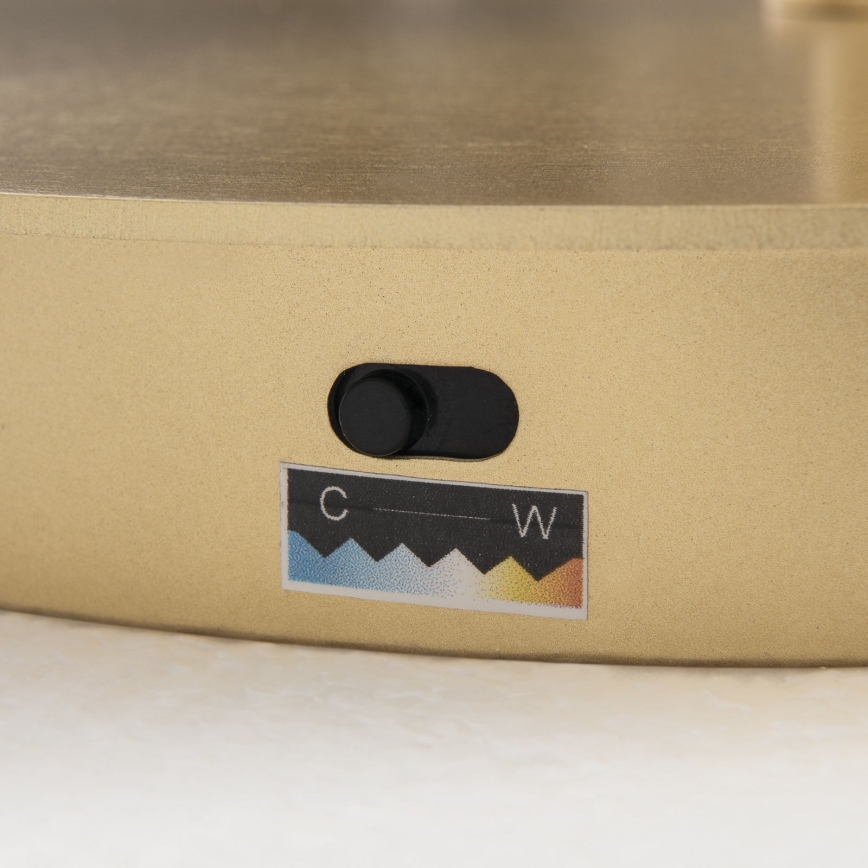 LED Stmívatelná stojací lampa KOLK LED/40W/230V 2700/4000K zlatá