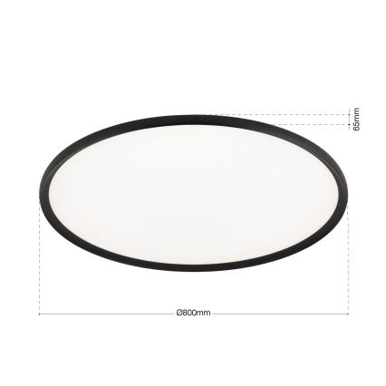 LED Stropní svítidlo KANT LED/66W/230V 2700/3000/4000K pr. 80 cm černá