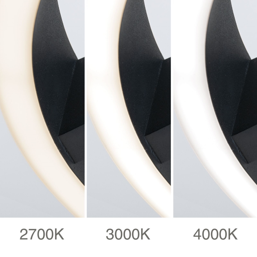 LED Stropní svítidlo KOLK LED/40W/230V 2700/3000/4000K pr. 40 cm černá