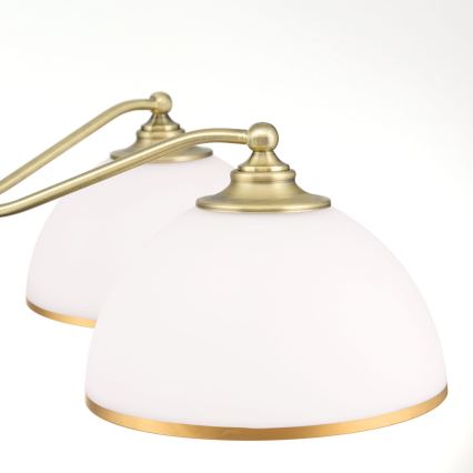 Lustr na řetězu OLD LAMP 5xE27/40W/230V pr. 75 cm bílá/mosaz