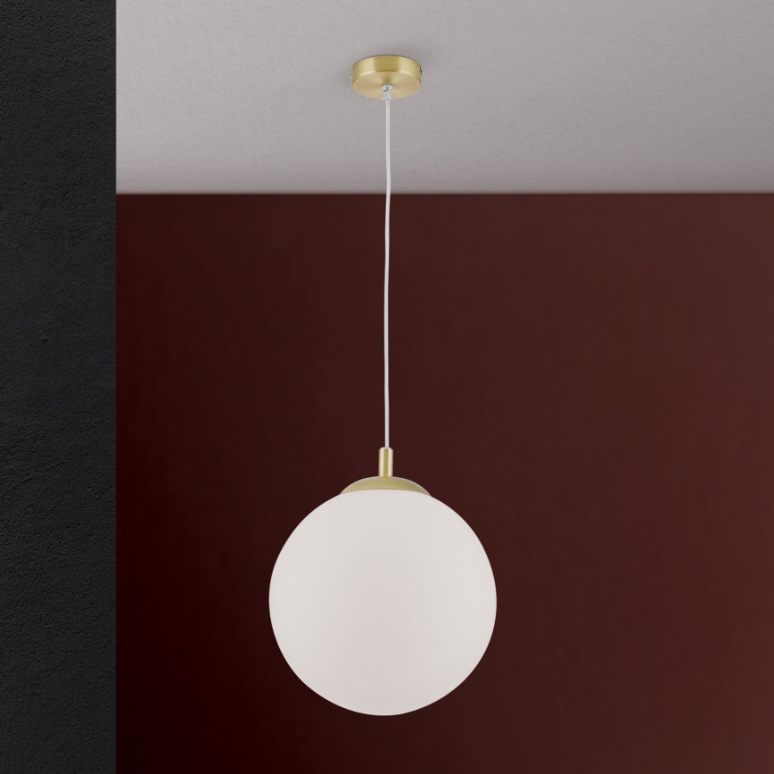 Lustr na lanku MADIS 1xE27/60W/230V zlatá