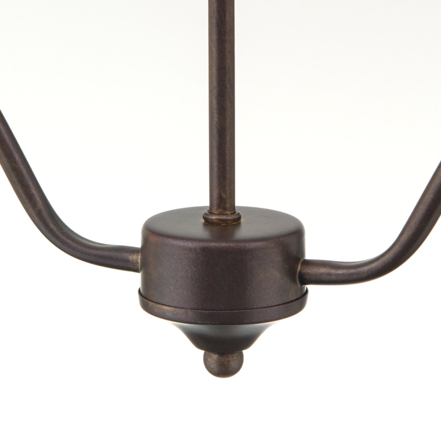 Lustr na řetězu RULA 2xE27/40W/230V bílá/bronz