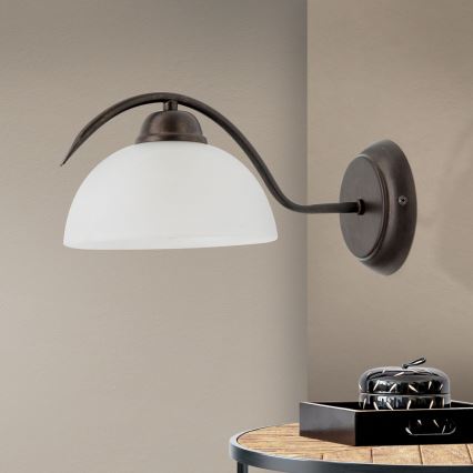 Nástěnná lampa RULA 1xE27/40W/230V bílá/bronz