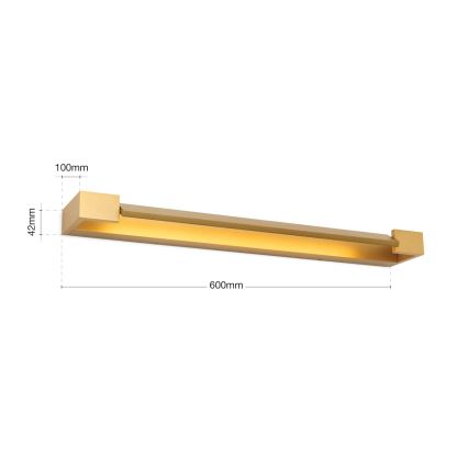 LED Koupelnové osvětlení zrcadla MARILYN LED/18W/230V 60 cm IP44 zlatá