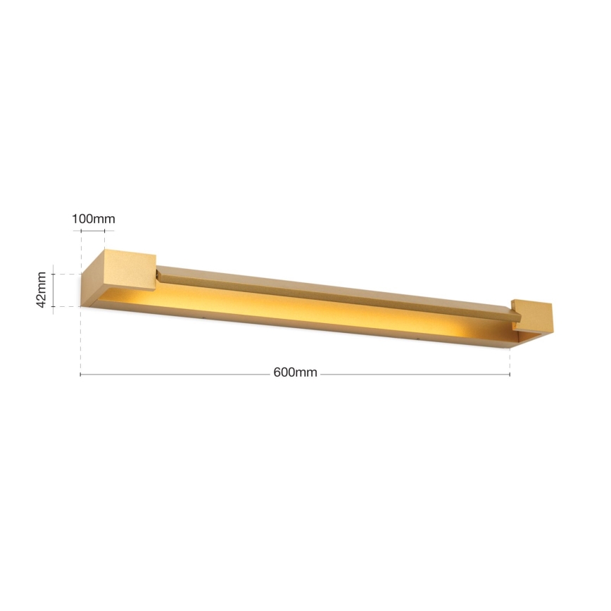 LED Koupelnové osvětlení zrcadla MARILYN LED/18W/230V 60 cm IP44 zlatá
