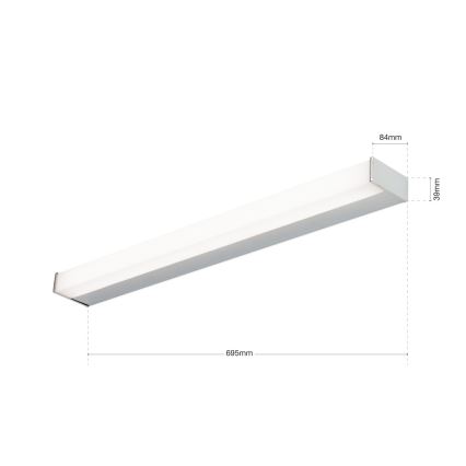 LED Osvětlení zrcadla MARILYN LED/17W/230V 69,5 cm lesklý chrom