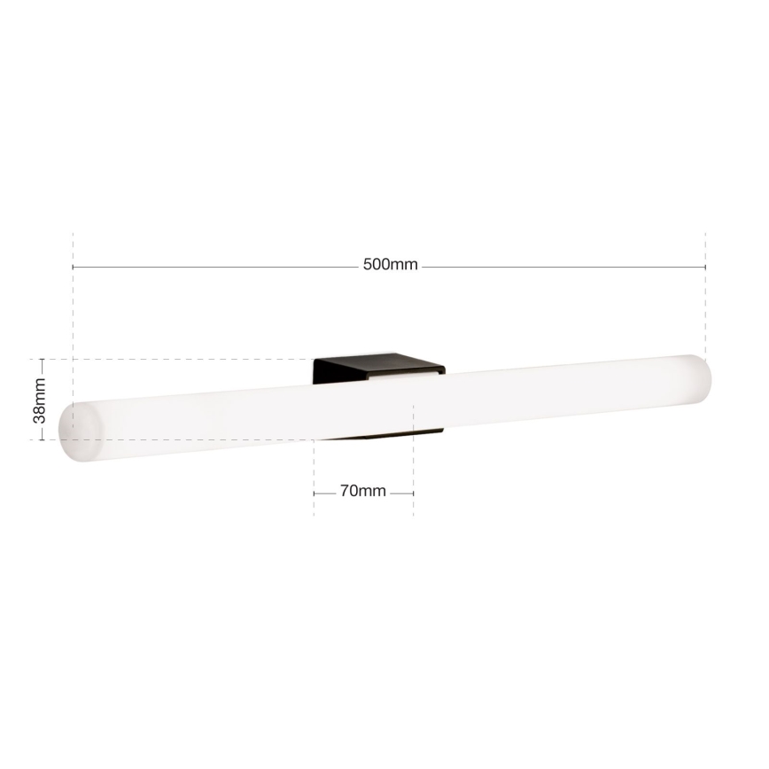 LED Nástěnné svítidlo VISAGIST 1xS14d/8W/230V černá