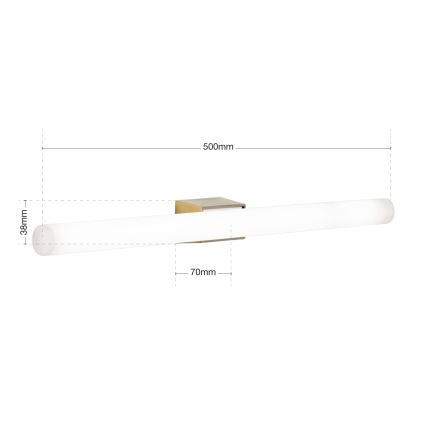 LED Nástěnné svítidlo VISAGIST 1xS14d/8W/230V mosaz