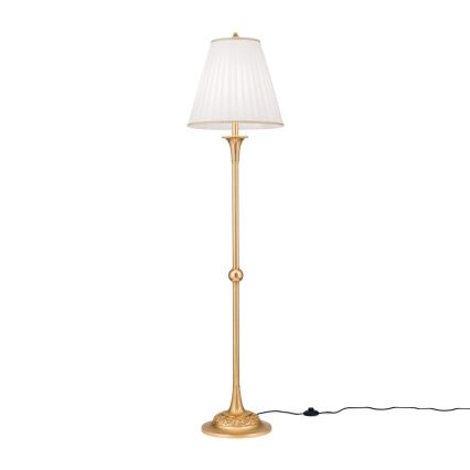 Stojací lampa FONSA 1xE27/60W/230V bílá/zlatá