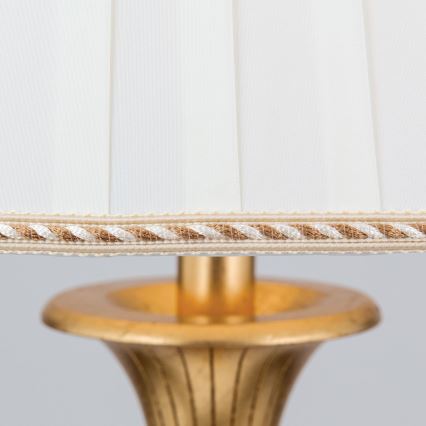 Stojací lampa FONSA 1xE27/60W/230V bílá/zlatá