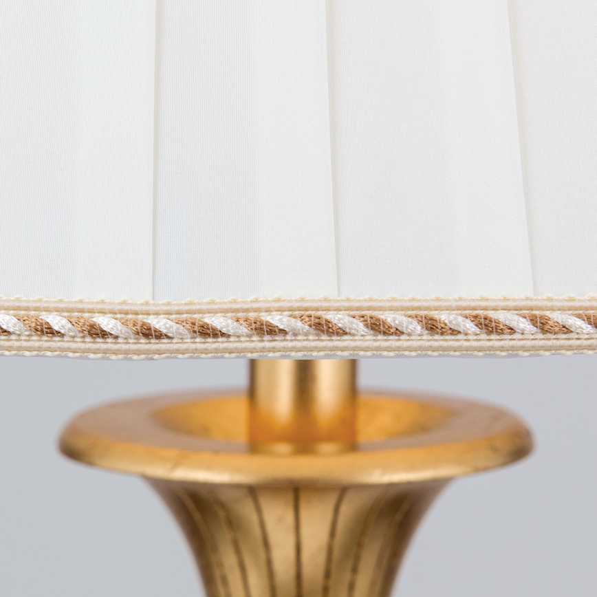 Stojací lampa FONSA 1xE27/60W/230V bílá/zlatá