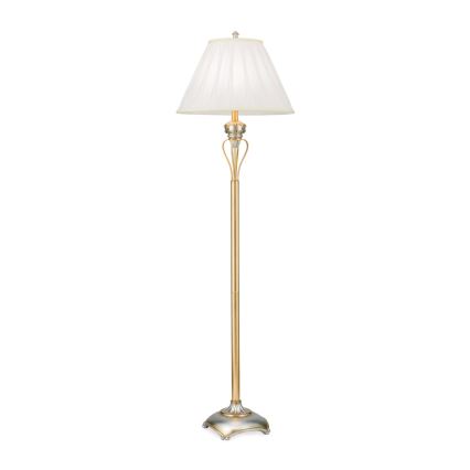 Stojací lampa TIZIA 1xE27/60W/230V bílá/zlatá/patina