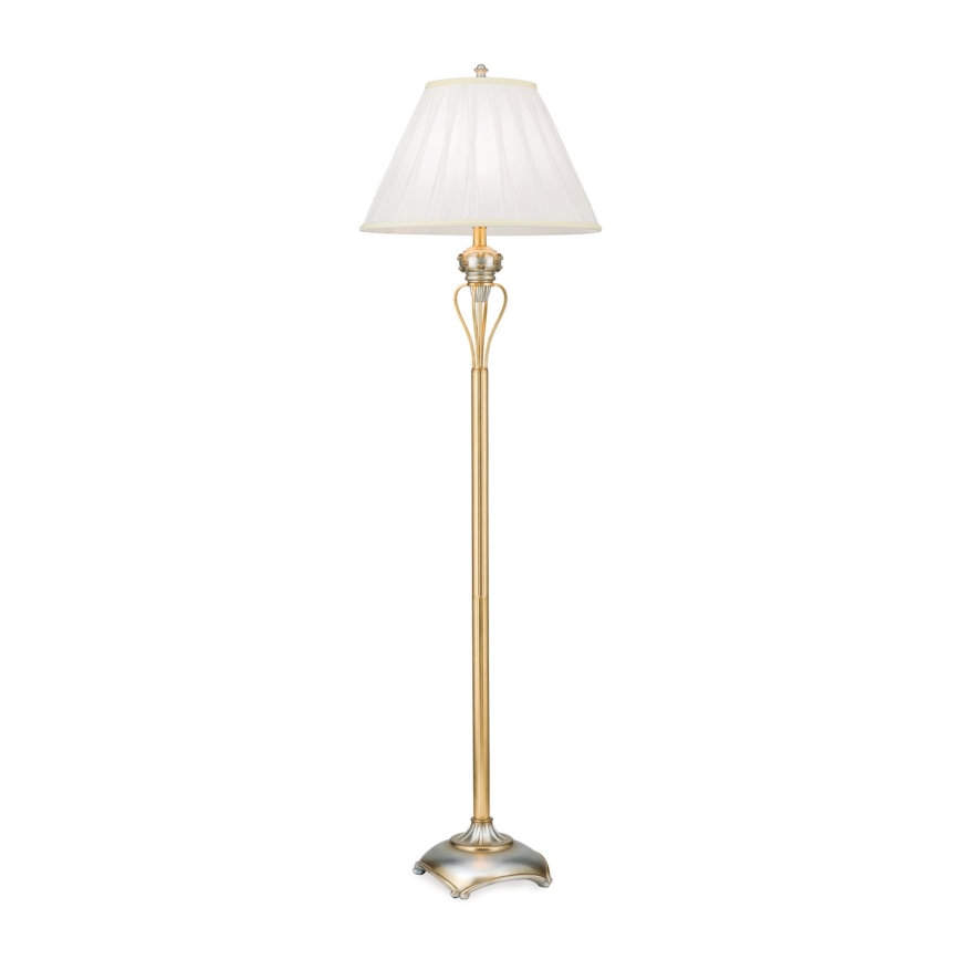 Stojací lampa TIZIA 1xE27/60W/230V bílá/zlatá/patina