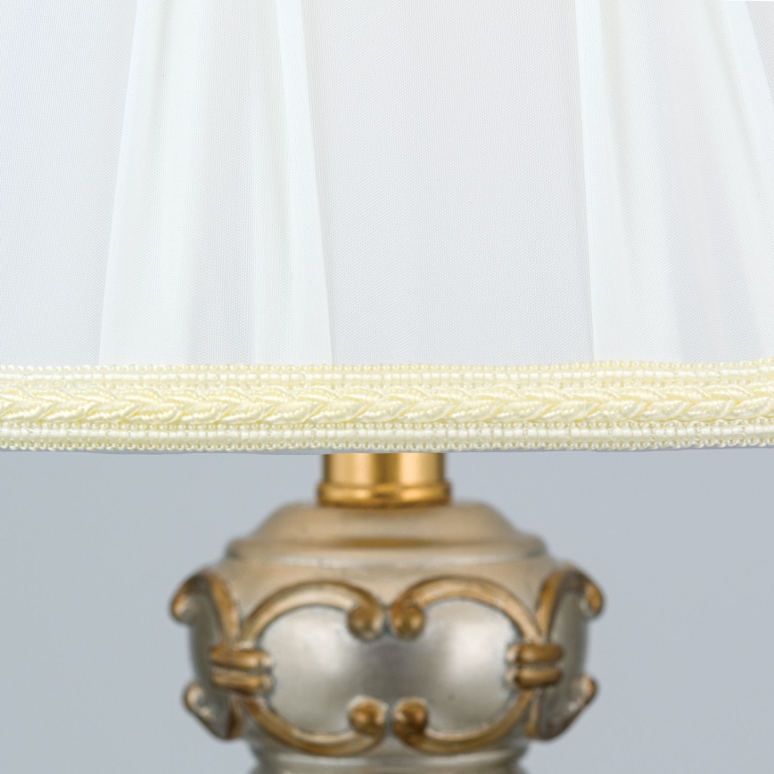 Stojací lampa TIZIA 1xE27/60W/230V bílá/zlatá/patina